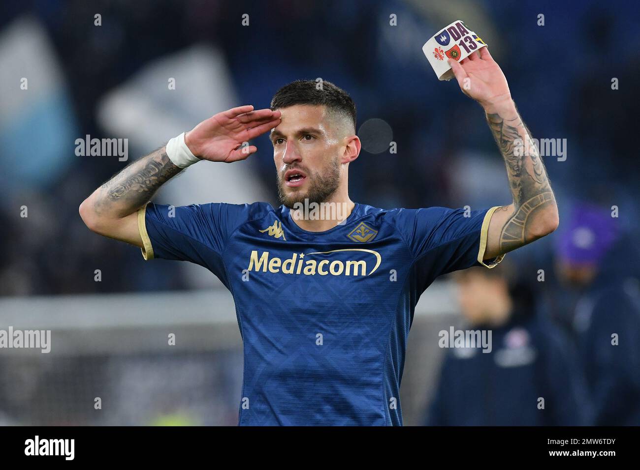 Stadio Olimpico, Rom, Italien. 29. Januar 2023. Serie A Fußball; Lazio gegen AC Fiorentina; Cristiano Biraghi von Fiorentina Credit: Action Plus Sports/Alamy Live News Stockfoto