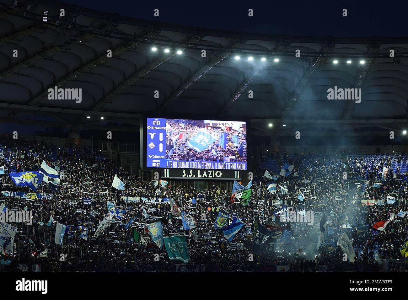 Stadio Olimpico, Rom, Italien. 29. Januar 2023. Serie A Fußball; Lazio gegen AC Fiorentina; Latium Fans Credit: Action Plus Sports/Alamy Live News Stockfoto