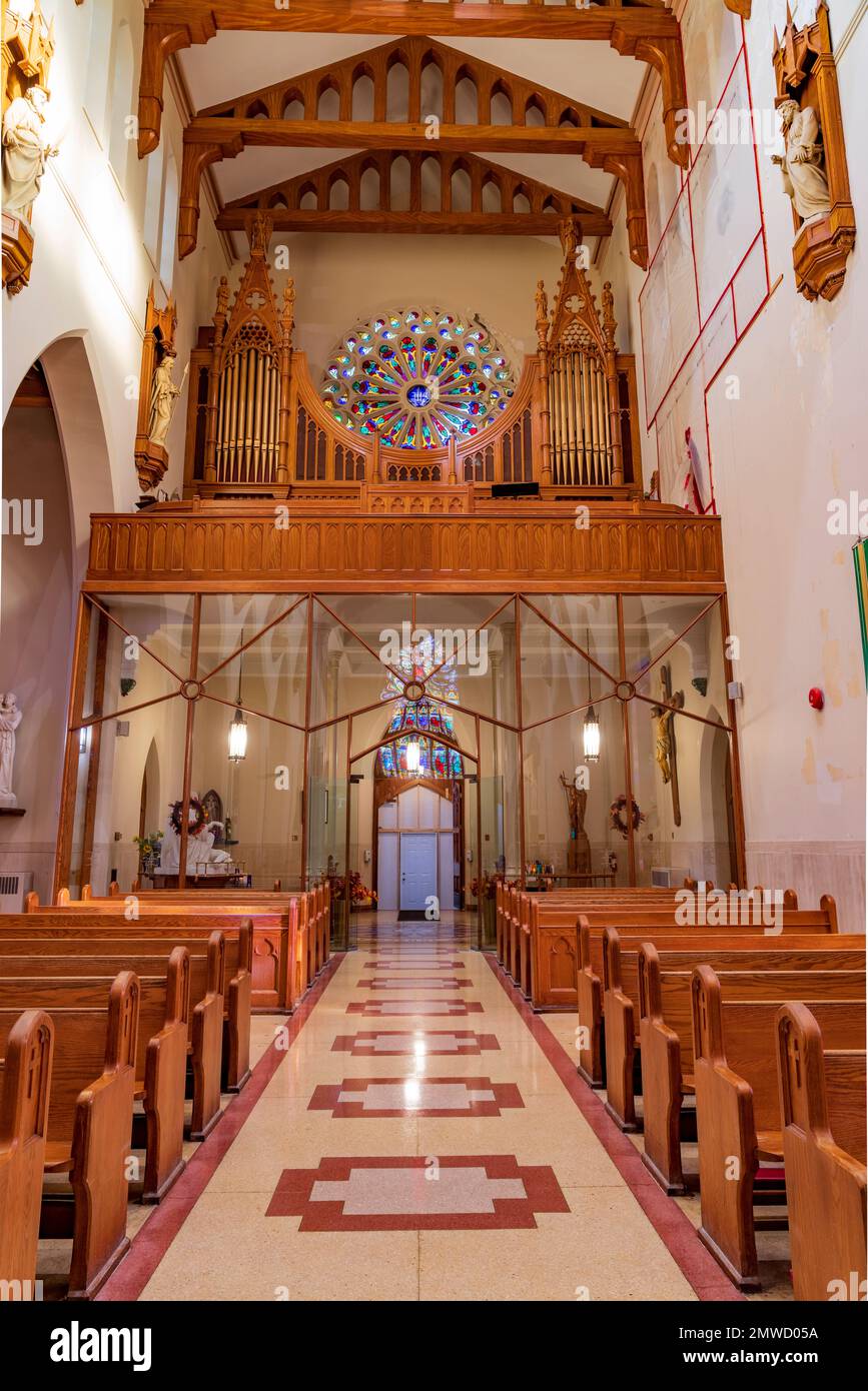 Innere der Kathedrale der unbefleckten Empfängnis in Saint John, New Brunswick, Kanada Stockfoto