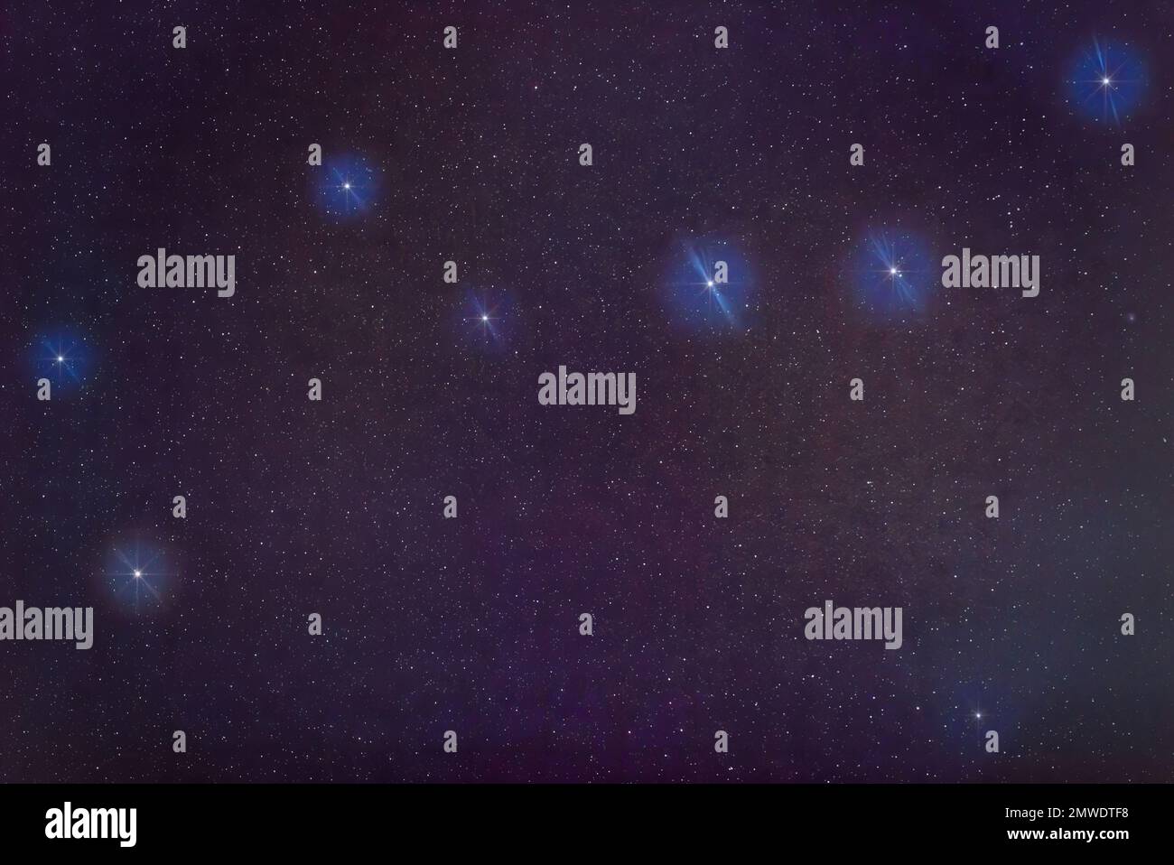 Deep-Sky-Astrofotografie - Big Dipper im Sternbild Ursa Major Stockfoto