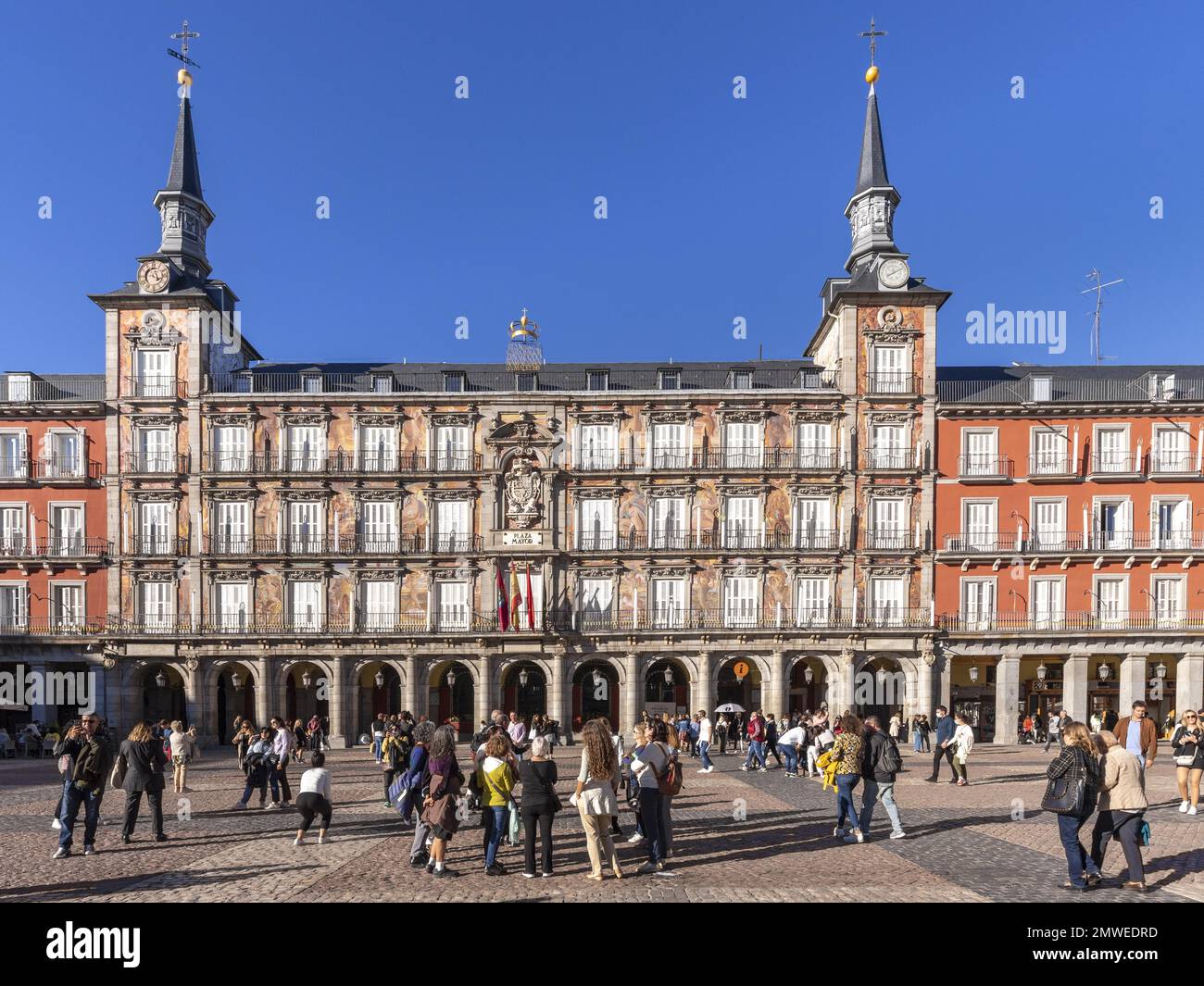 Plaza Mayor, Madrid, Hauptstadt Spaniens Stockfoto