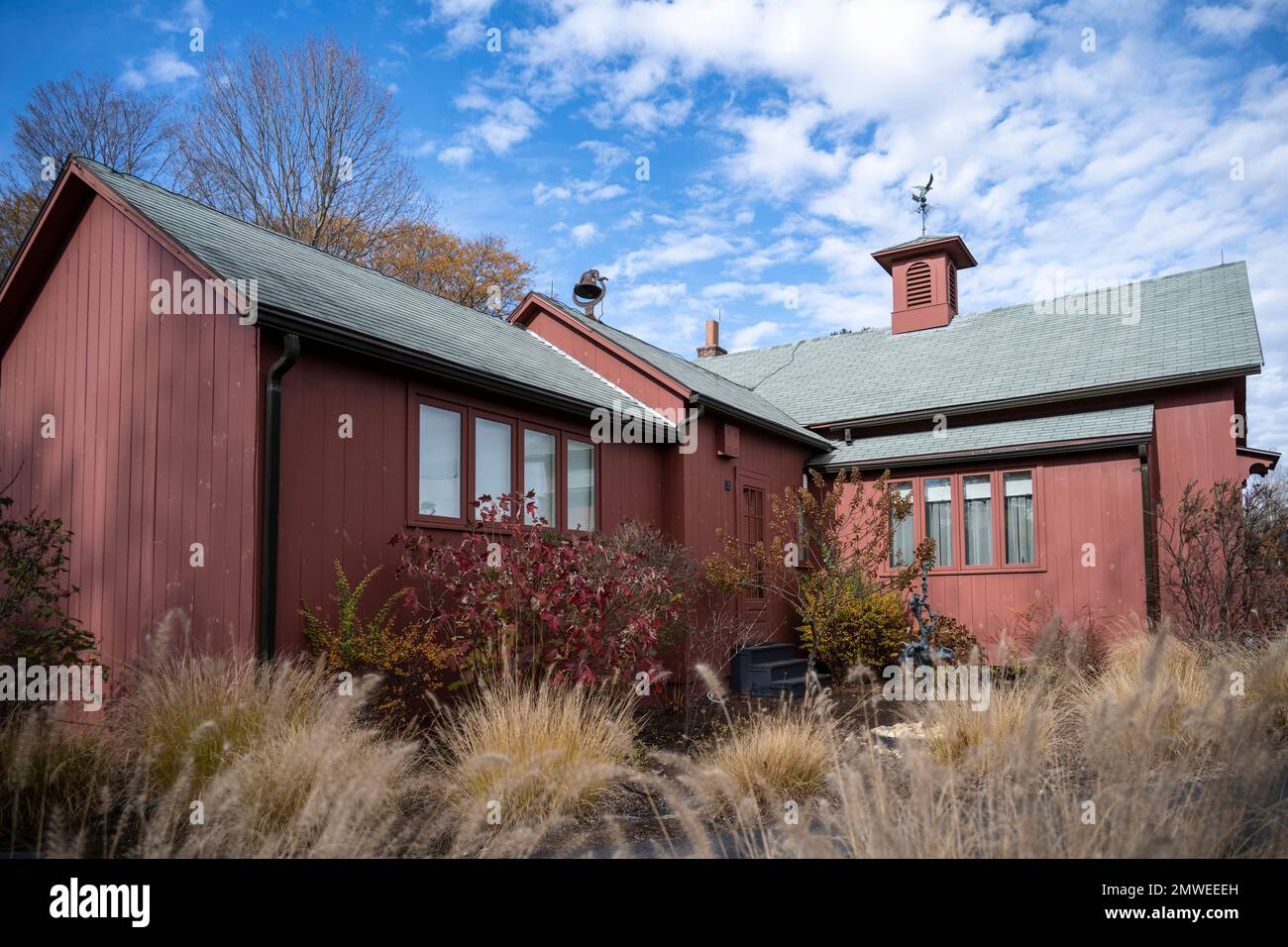 Norman Rockwell's Stockbridge Studio Exterieur befindet sich auf dem Gelände des Norman Rockwell Museums. Stockfoto