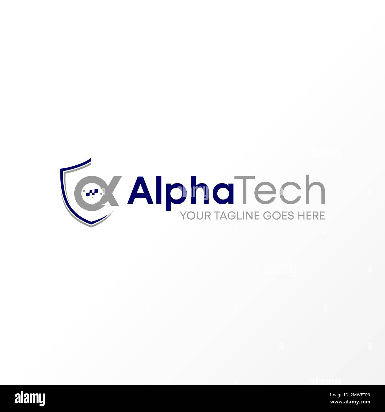 Buchstaben Alpha oder AX mit Sicherheit, Anleitung, Abschirmung Bildgrafik Symbol Logo Design abstraktes Konzept Vektorsymbol in Bezug auf Technologie oder Symbol Stock Vektor