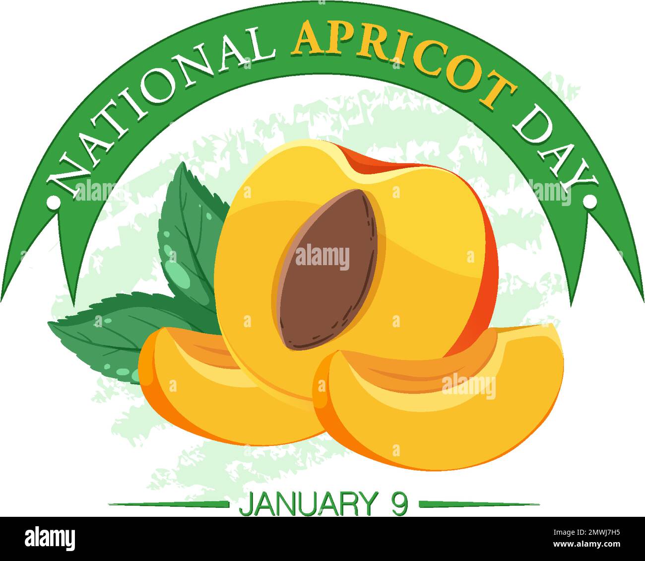 National Apricot Day Poster Design Illustration Stock Vektor