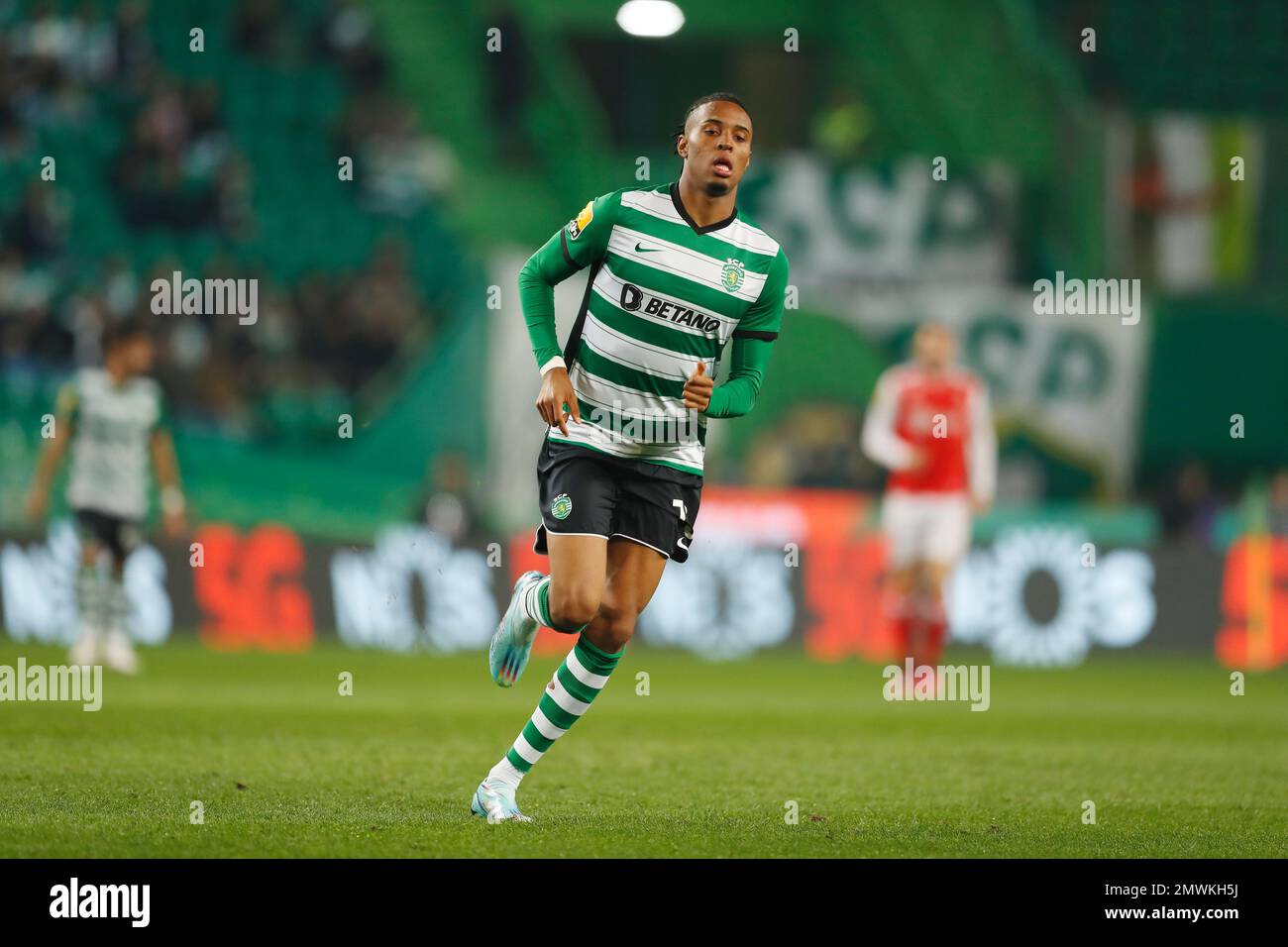 Lissabon, Portugal. 1. Februar 2023. Youssef Chermiti (SportingCP) Fußball : Portugal "Liga Portugal bwin" Spiel zwischen Sporting Clube de Portugal 5-0 SC Braga im Estadio Jose Alvalade in Lissabon, Portugal . Kredit: Mutsu Kawamori/AFLO/Alamy Live News Stockfoto