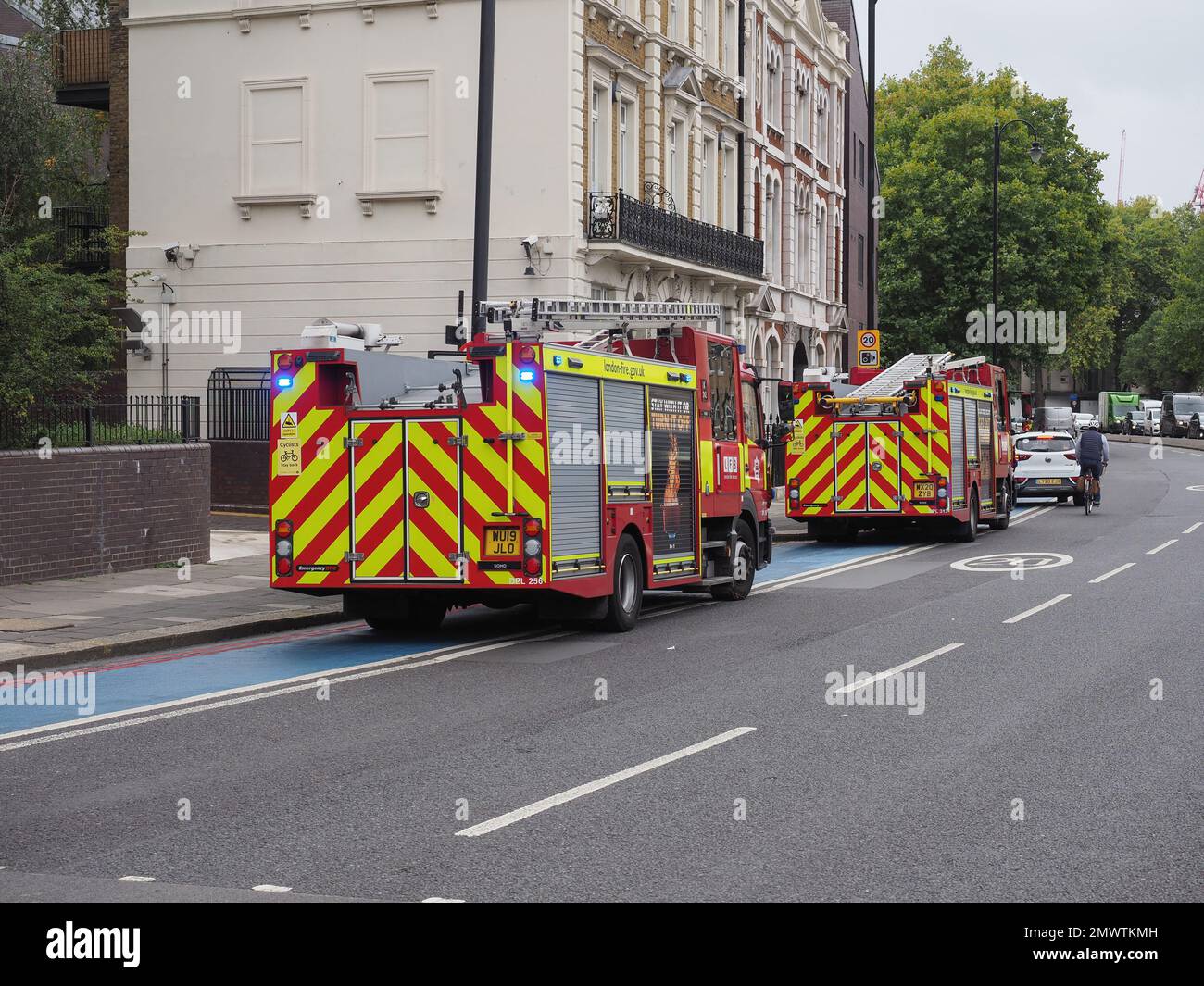 LONDON, Vereinigtes Königreich - CA. OKTOBER 2022: London Fire Brigade LKW Stockfoto