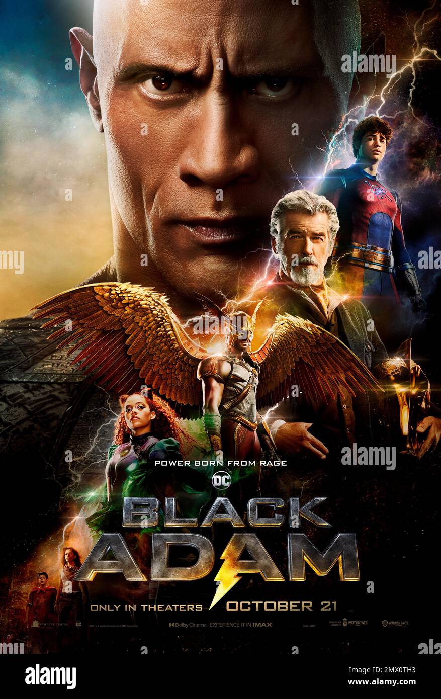 Schwarzes Adam-Filmposter Stockfoto