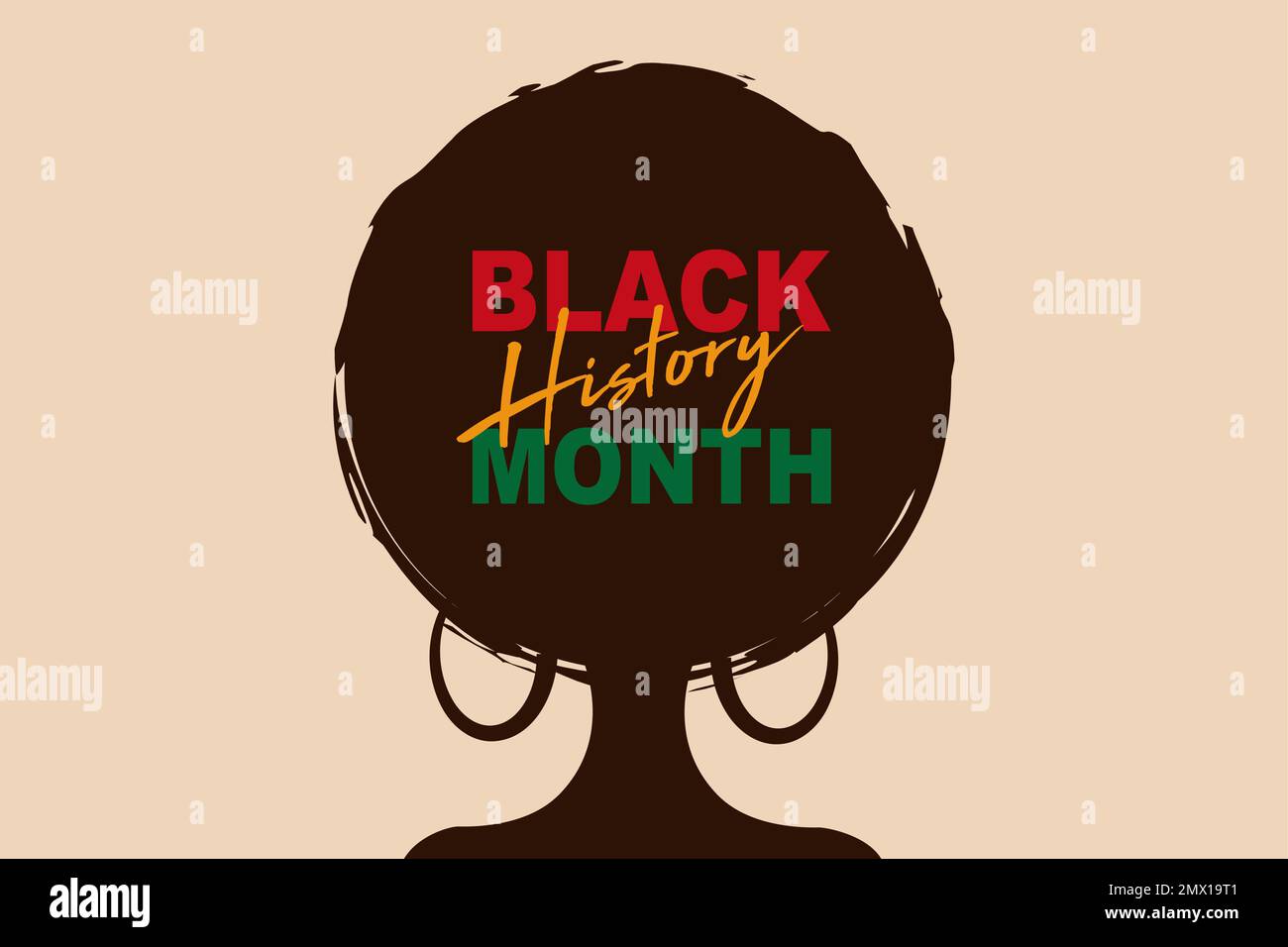 National Black History Month. Urlaubskonzept. Vorlage für Hintergrund, Banner, Karte, Poster mit Texteindruck. Afroamerikanische Geschichte. Eine Feier Stock Vektor