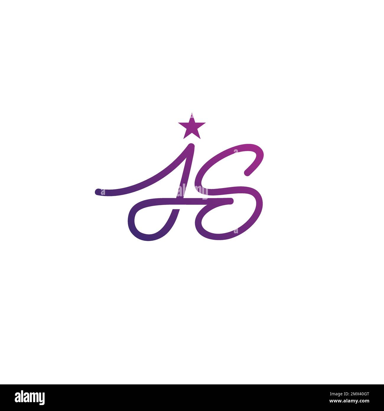 JS-Star-Logo-Design für das ursprüngliche Design geeignet Stock Vektor