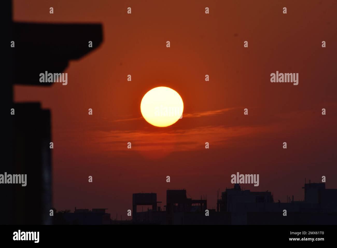 Schönheit der aufgehenden Sonne - Sonnenuntergang Stockfoto