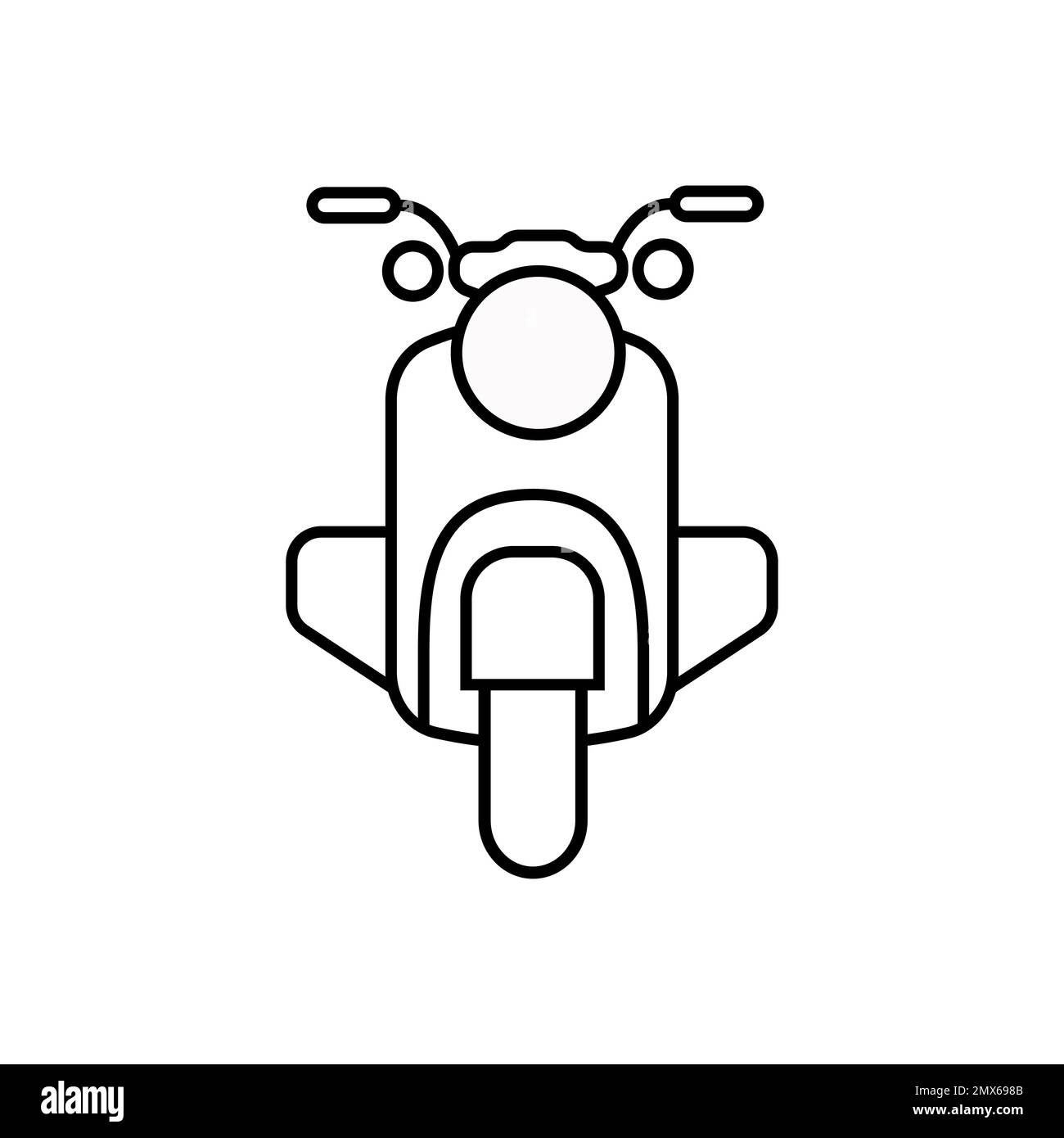 Motorrad-Symbolvektor. Symbol für Websitedesign, Logo, App, Benutzeroberfläche. Vektordarstellung Stock Vektor
