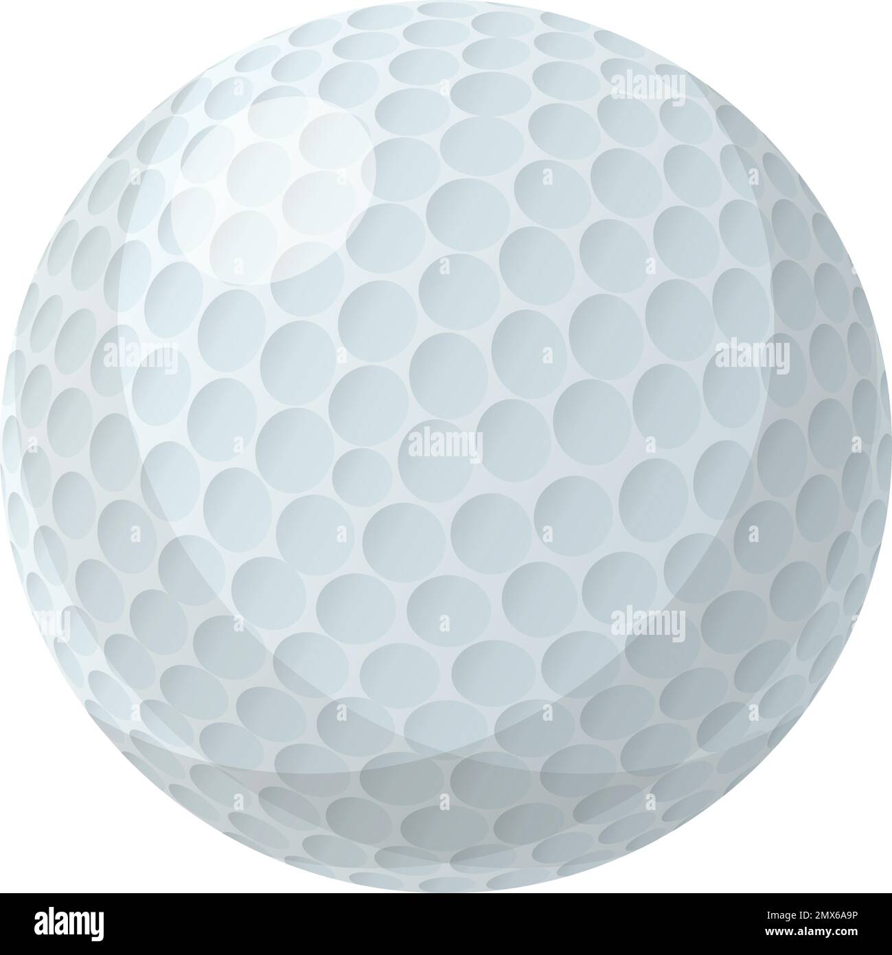 Golfball-Cartoon-Ikone. Hobbyspiel im Freien Stock Vektor