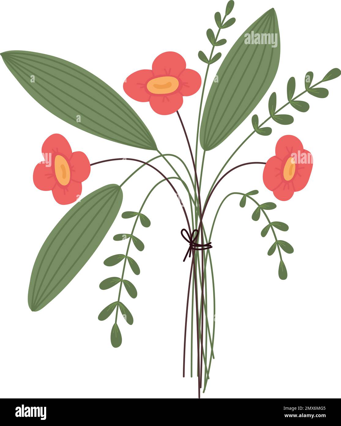 Symbol für wilde Blumen. Frische natürliche Blumen Stock Vektor