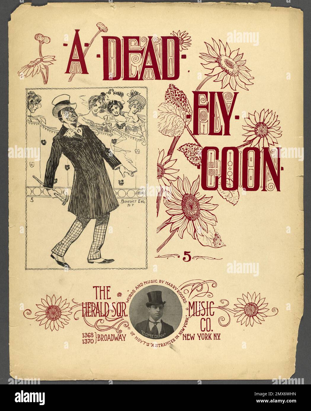 A Dead Fly coon zusätzlicher Titel: Mein Name ist Pete Johnson, ich kann einen coon Cake Walk machen. [First Line of Chorus] zusätzlicher Titel: Jetzt bin ich eine farbige Stockfoto