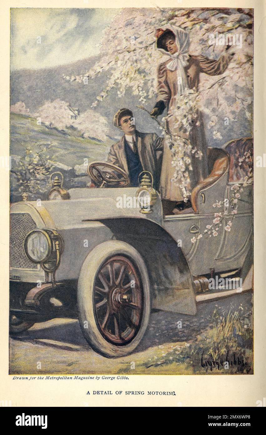 Ein Detail des Frühjahrsmotors. Gibbs, George, 1870-1942 (Illustrator). Metropolitan Magazine Metropolitan Magazine Vol. 28, Nr. 3. Ausstellungsdatum: 1908-06 Stockfoto