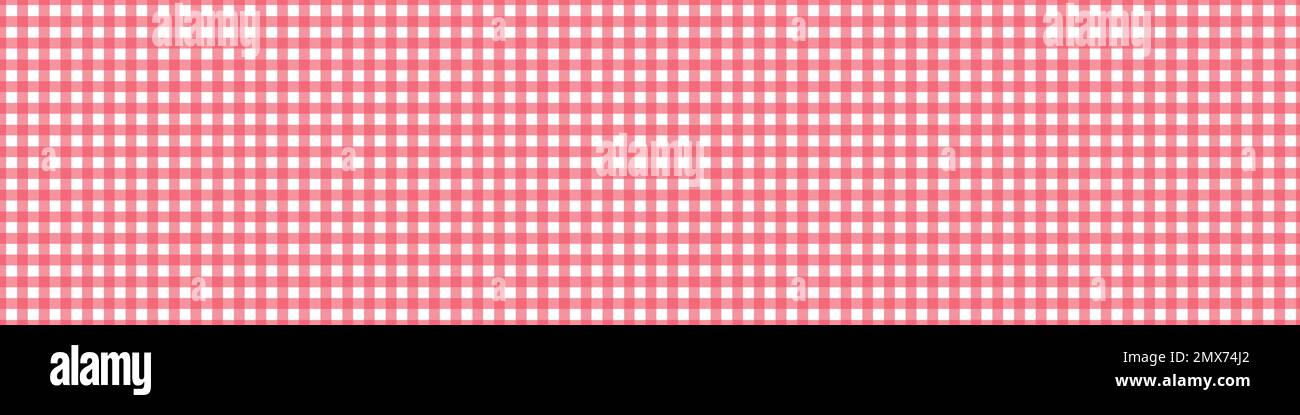 Rotes Picknick-vichy-Muster. Tischdecke für Tisch. Quadratische Textur für Gingham oder Stoff. Vektordarstellung Stock Vektor