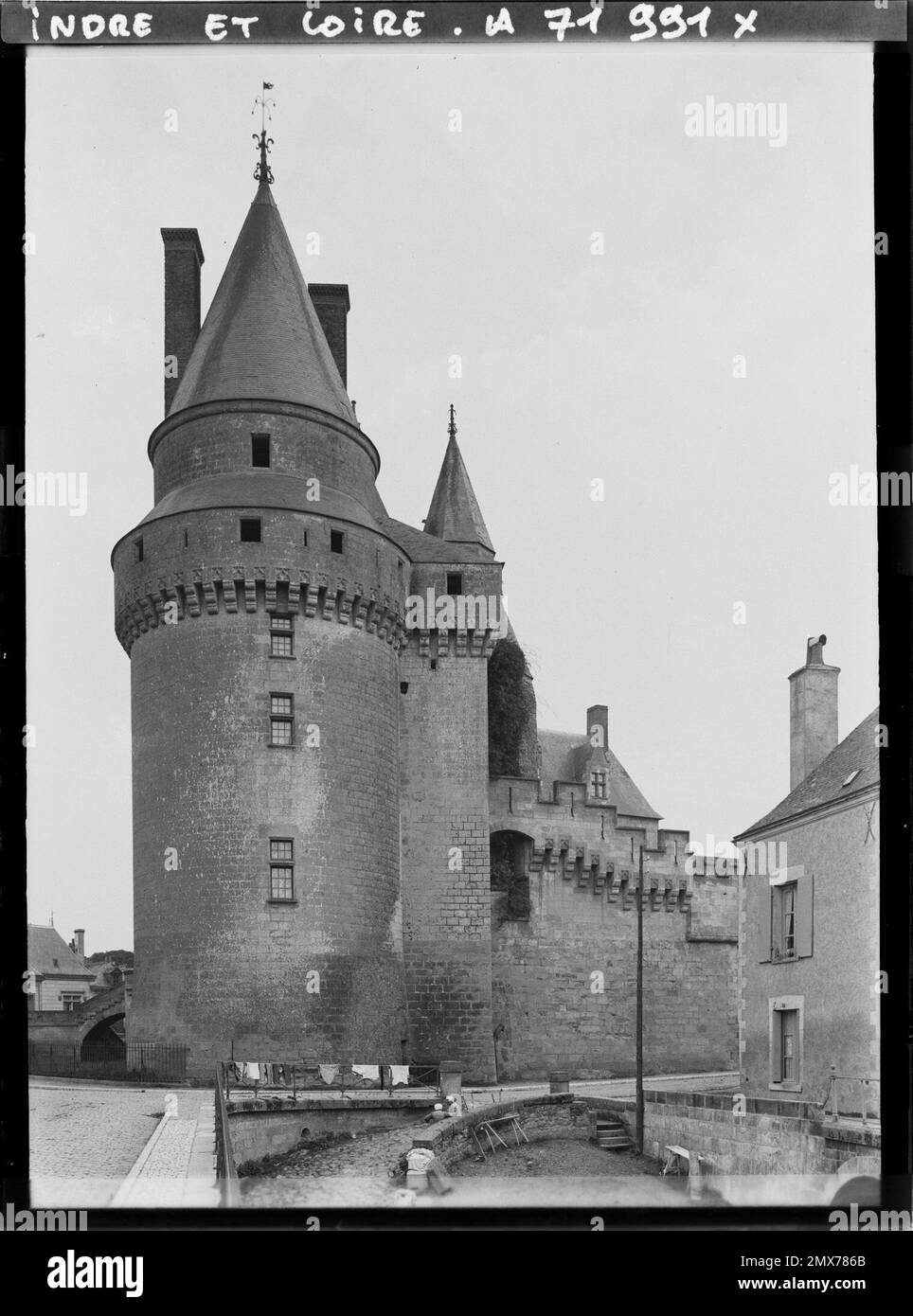 Langeais, Frankreich vom Turm der Burg aus gesehen , 1909 - Zentrum von Frankreich - Auguste Léon - (Juni) Stockfoto