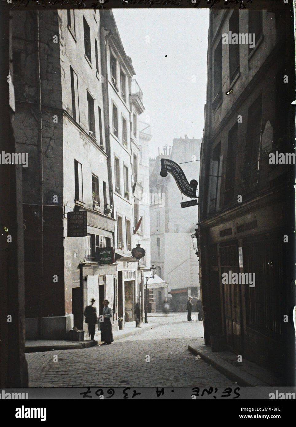 Paris (5), Frankreich rue de la Montagne-Ste-Geneviève und rue Laplace, Stockfoto