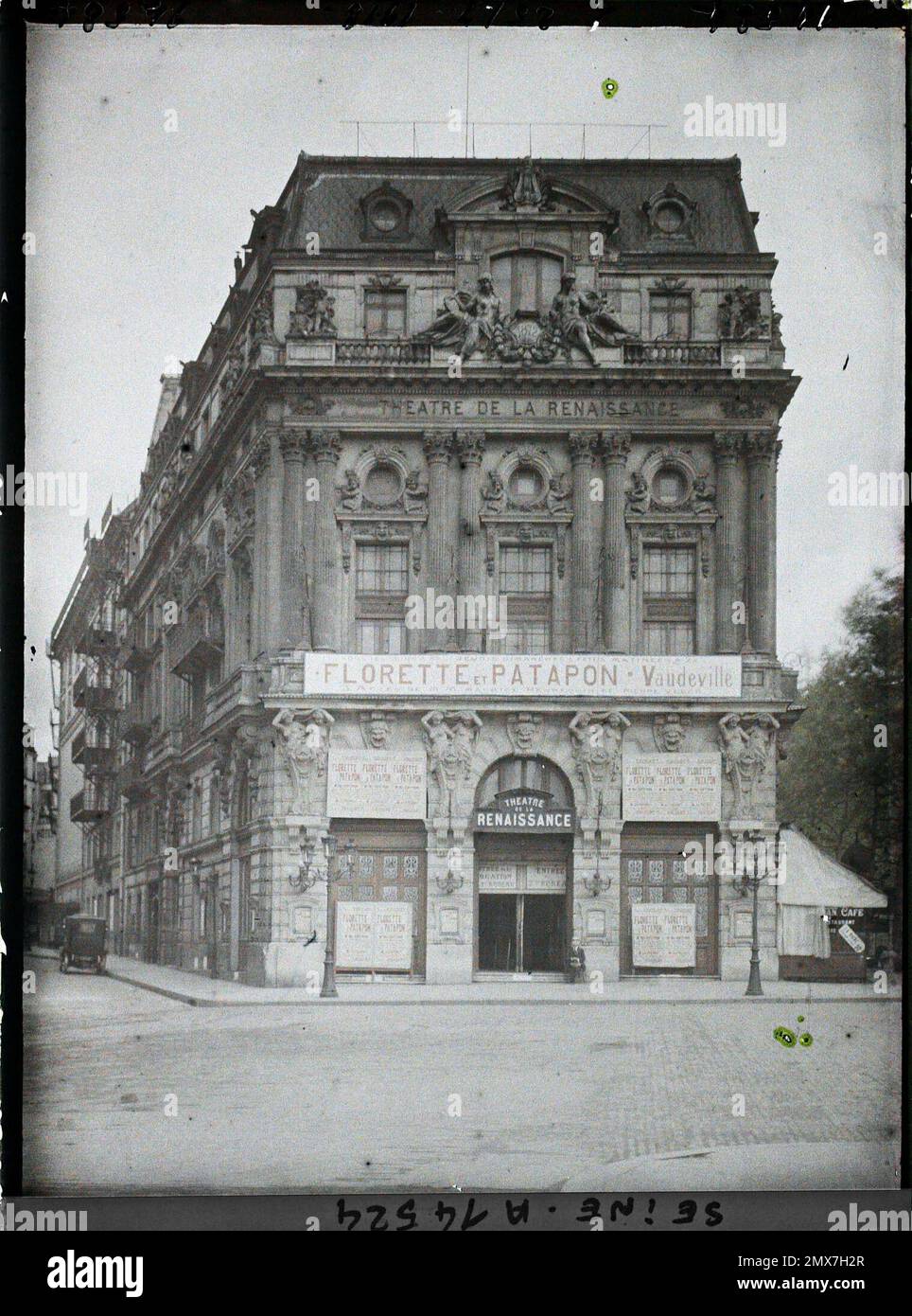 Paris (XE arr.), Frankreich The Théâtre de la Renaissance, 20 Boulevard St-Martin, Stockfoto