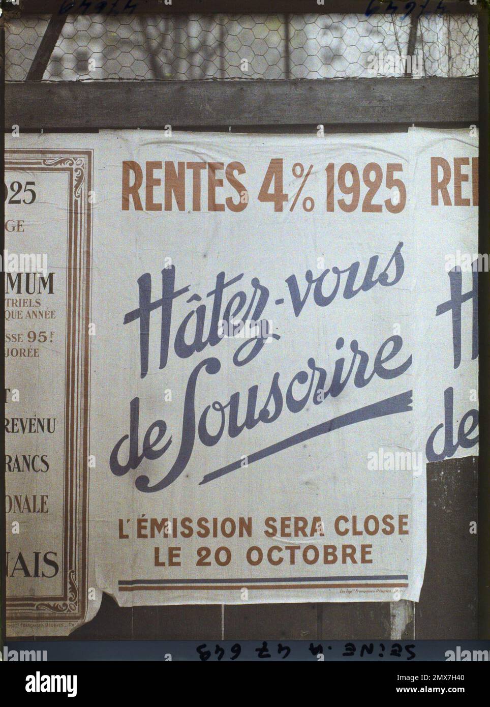 Paris, Frankreich Poster des Darlehens, "Eile zu abonnieren, Stockfoto