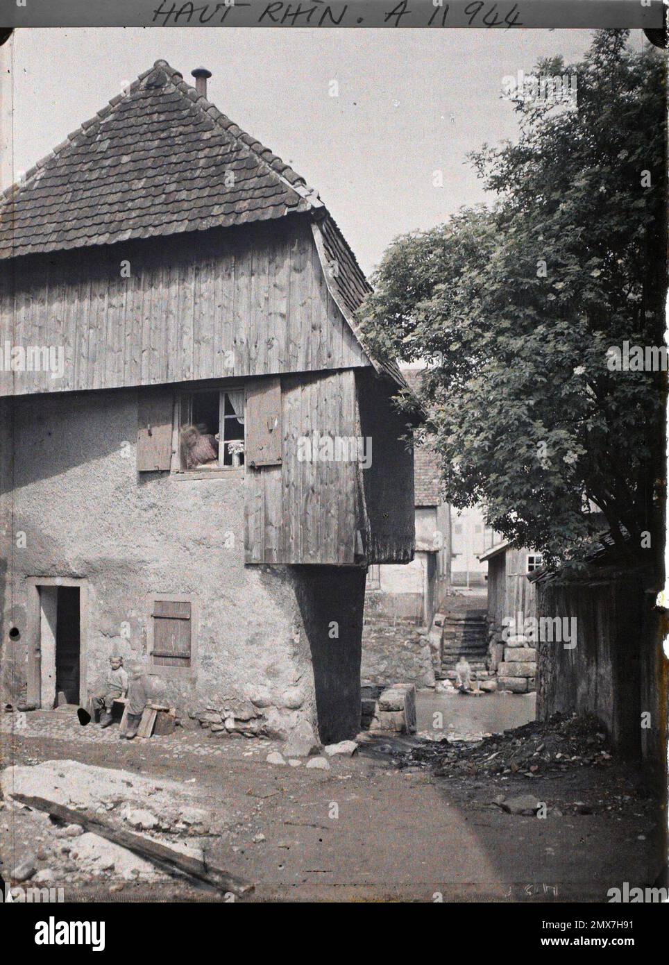 Masevaux, Haut-Rhin, Elsass, Frankreich Allele on Doller , 1917 - Elsass - Paul Castelnau (fotografischer Teil der Armeen) - (Juni) Stockfoto