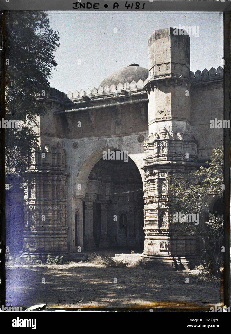 Ahmadabad, Indes die Bai Harir Moschee des Dada Harir oder Vav Komplexes (unterirdische Treppe) , 1913-1914 - Indien, Pakistan - Stéphane Passet - (Dezember 16 - Januar 29) Stockfoto