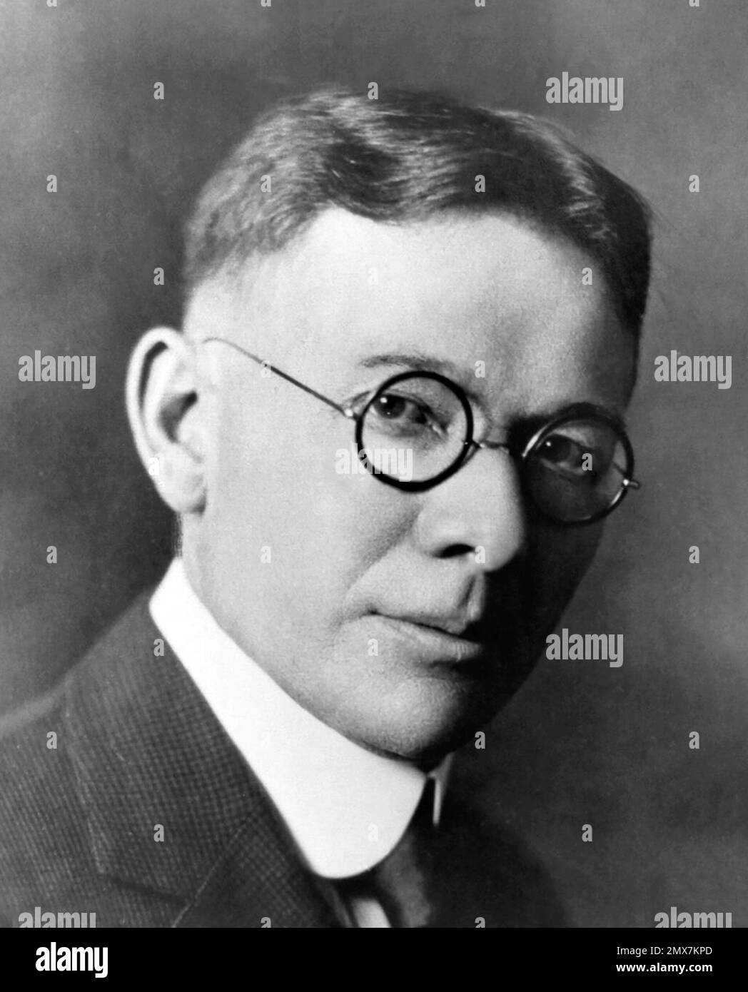 Lewis Terman. Porträt des amerikanischen Psychologen und Autors Lewis Madison Terman (1877-1956), 1923 Stockfoto