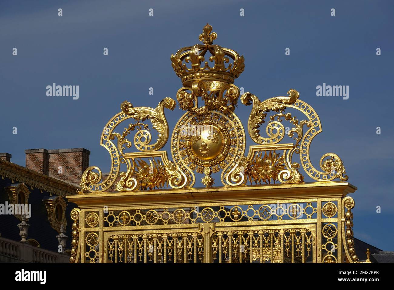 Frankreich, Versailles, Schloss von Versailles, die königlichen Tore von Versailles, die während der Französischen Revolution abgerissen wurden, wurden mit nachgebildet Stockfoto