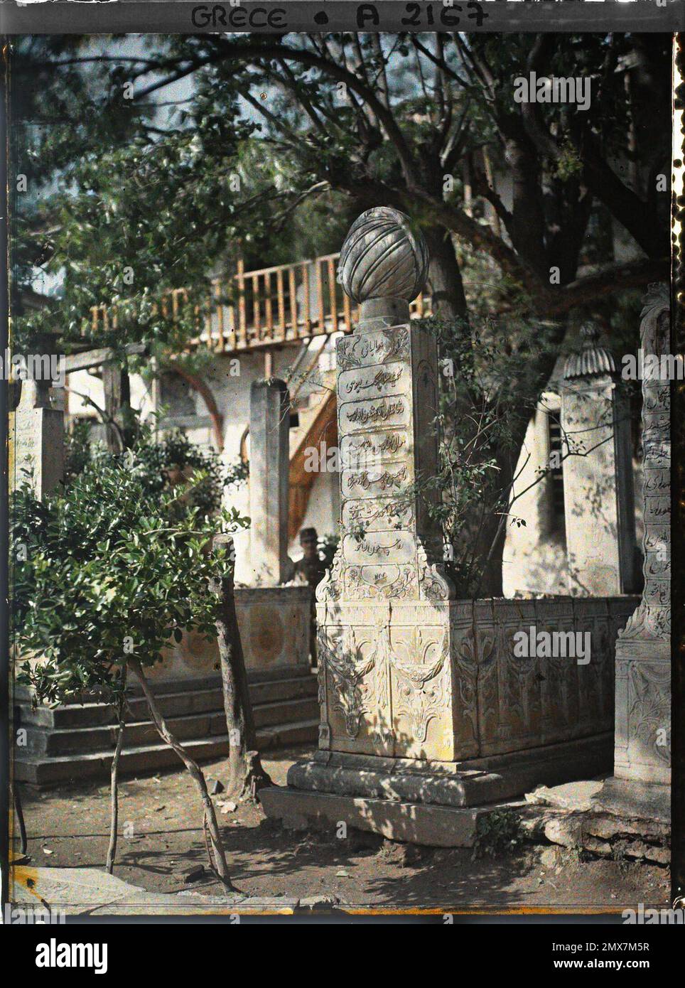 Thessaloniki, Griechenland die Gräber der Derwische in der Nähe der Porte de la Via Egnatia , 1913 - Balkan - Jean Brunhes und Auguste Léon - (April 23 - Juni 9) Stockfoto