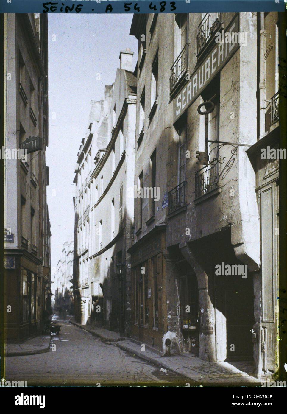 Paris (4. Arr.), Frankreich rue Quincampoix (links Rue de la Reynie), Stockfoto