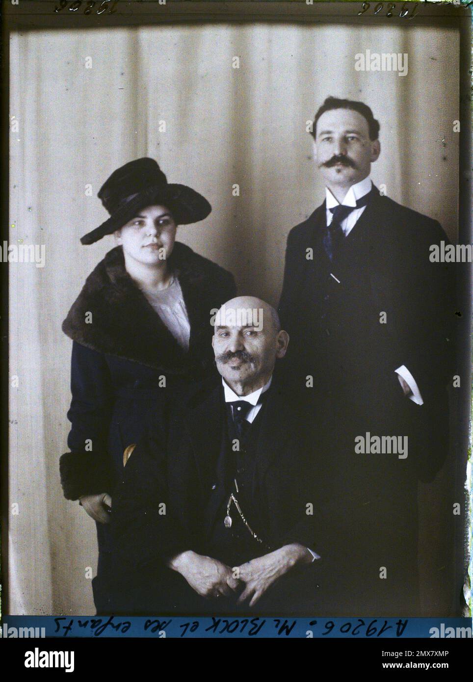 Eigentum von Albert Kahn, Boulogne, Frankreich Herr Block und seine Kinder Stockfoto