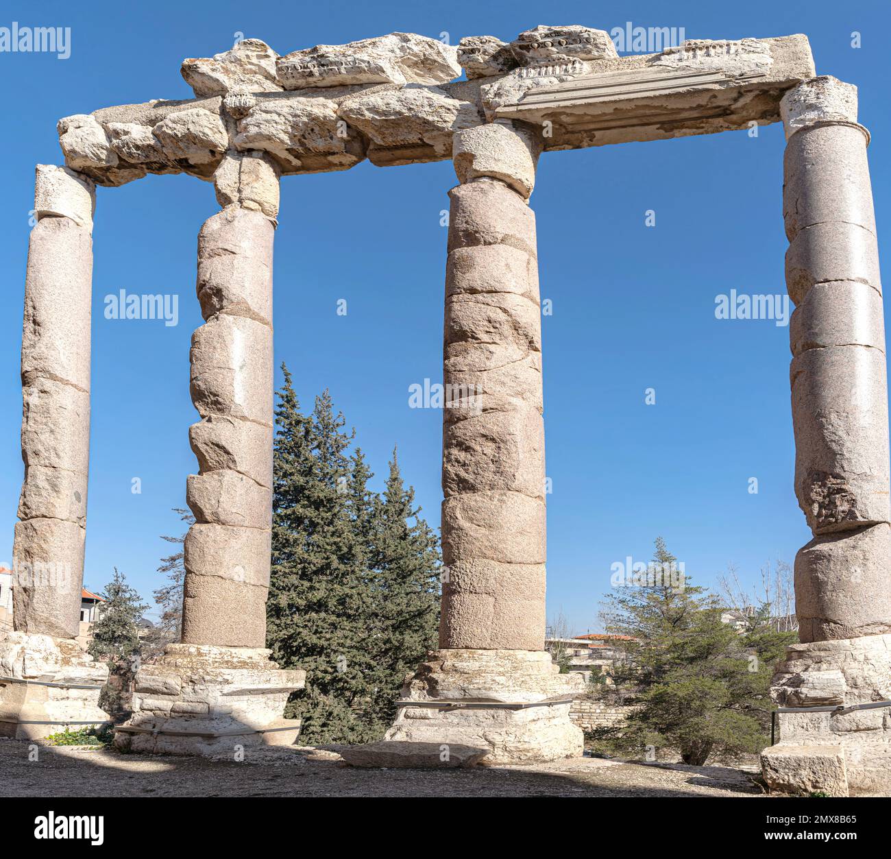Die römische Tempelanlage in Baalbek, Libanon Stockfoto