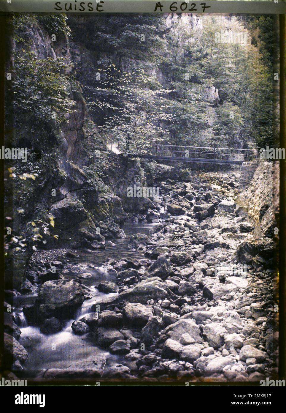 Biel, Swiss Les Gorges du Taubenloch, 1911 - Schweiz - Auguste Léon Stockfoto
