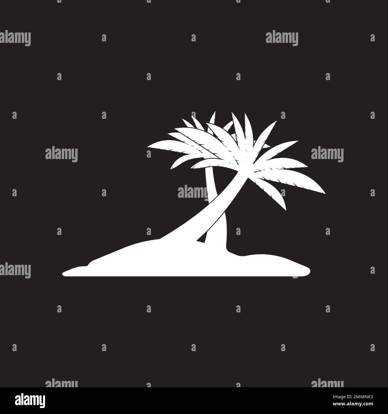 Palm Tree Sommer logo template Vector Illustration Stock Vektor