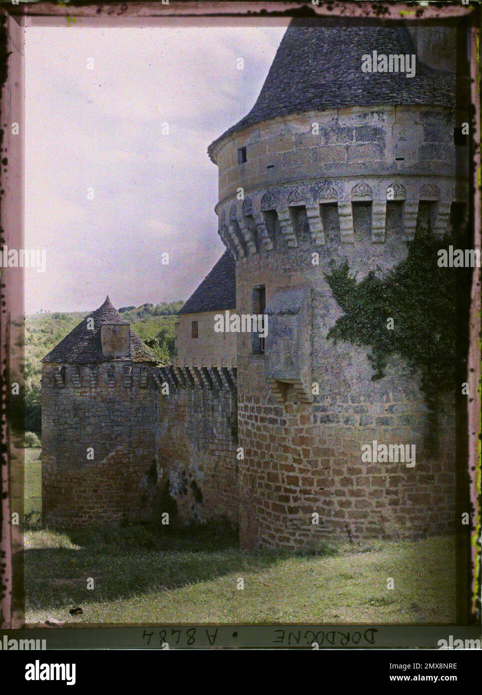 Les Eyzies, Dordogne, Frankreich , 1916 - Französische Provinzen - Jean Brunhes, Auguste Léon und Georges Chevalier - (April - Juli) Stockfoto