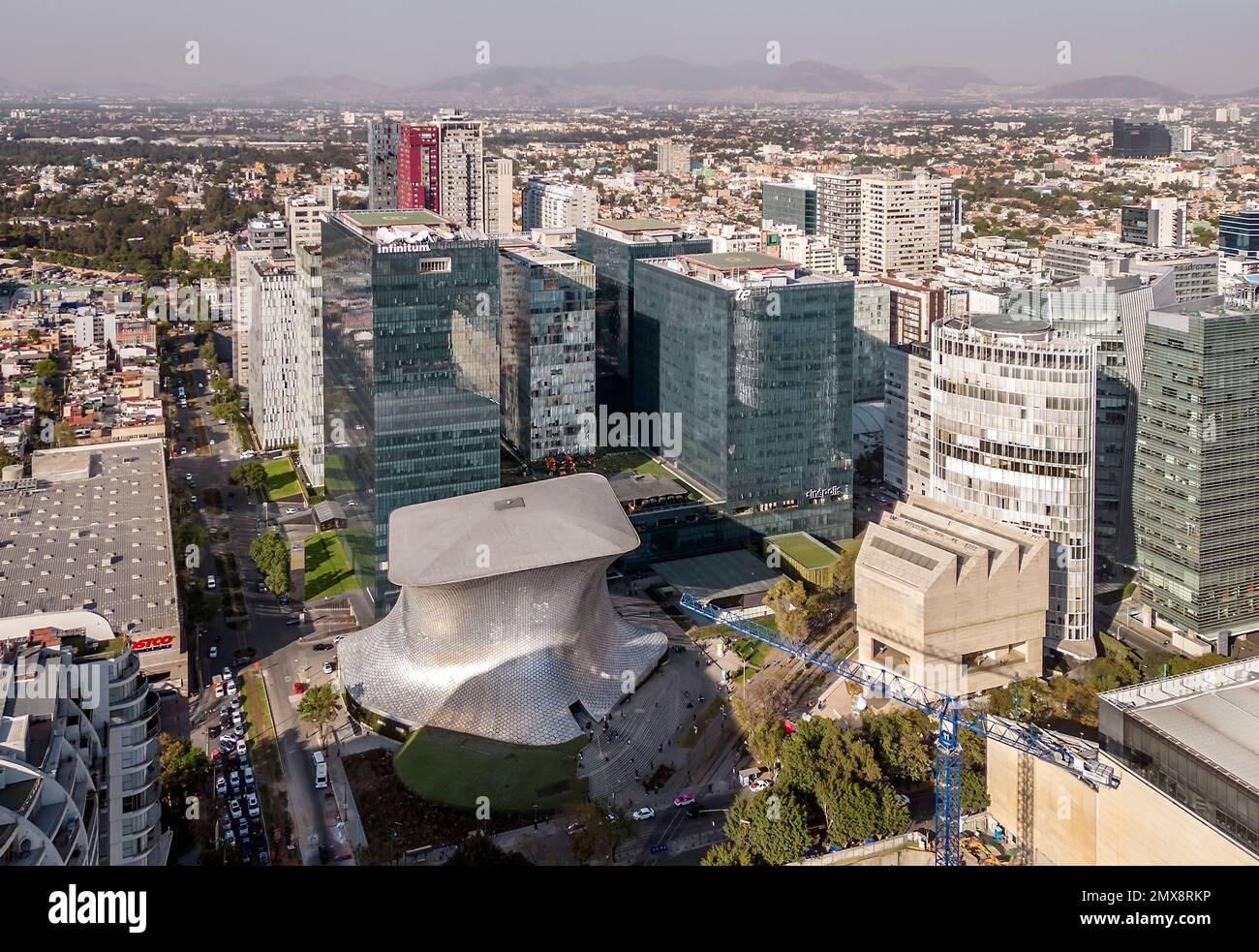 Soumaya Museum, Jumex Museum und Carso Complex Mexico City, Mexiko Stockfoto