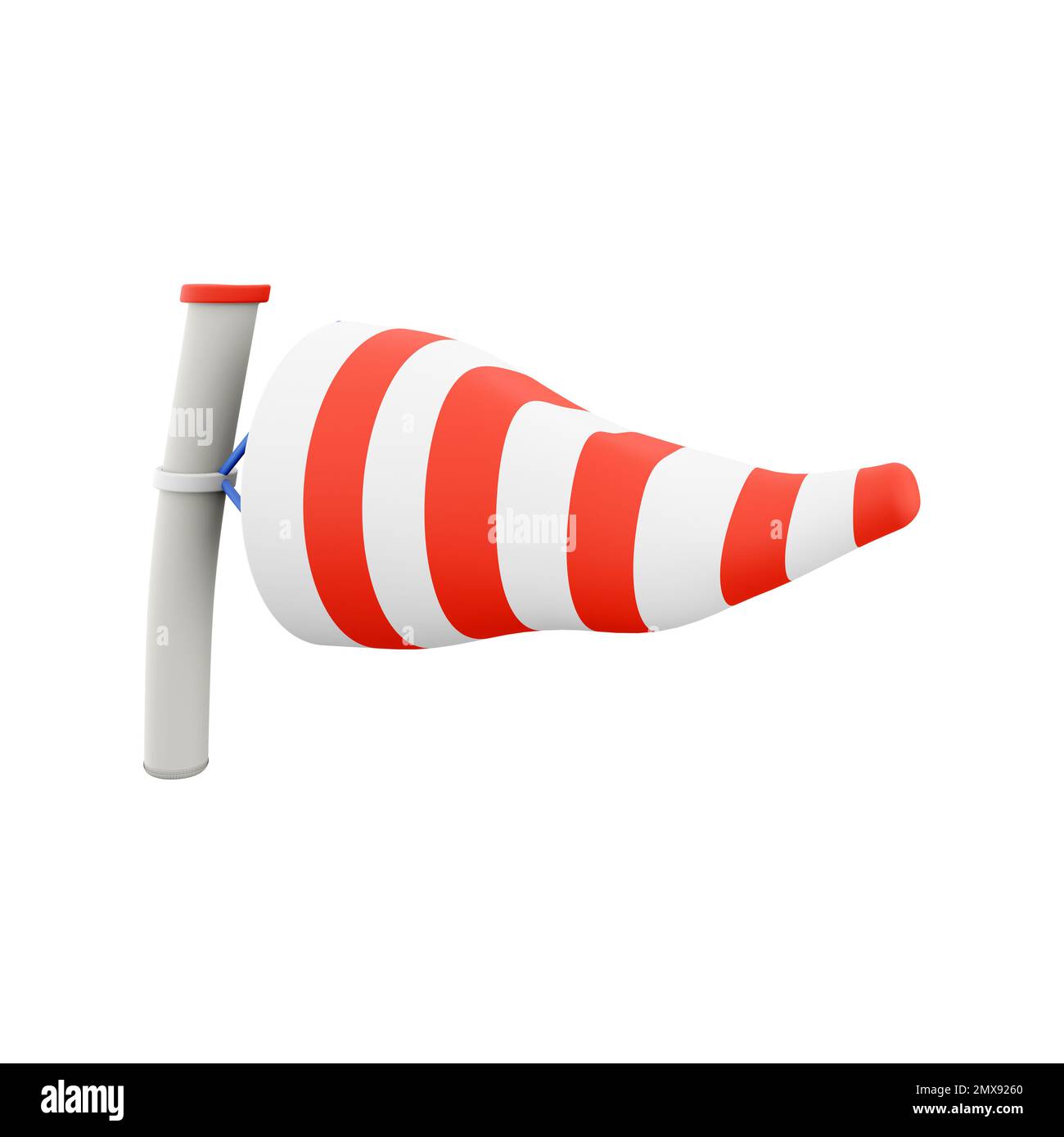 3D – Symbol für Windsocken. 3D Symbol für das Werkzeug „Windrichtung rendern“. Windsocke Stockfoto