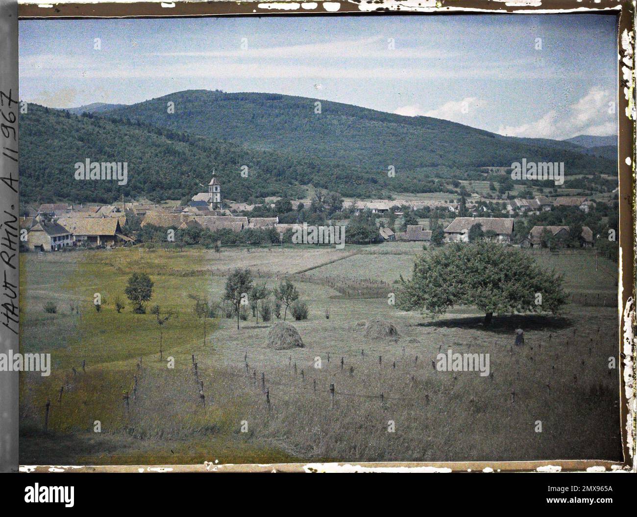 Elsass-Ballon, Doller-Tal, Haut-Rhin, Elsass, Frankreich im Doller-Tal gesehen [Defensivanlagen] , 1917 - Elsass - Paul Castelnau (fotografischer Teil der Armeen) - (Juni) Stockfoto