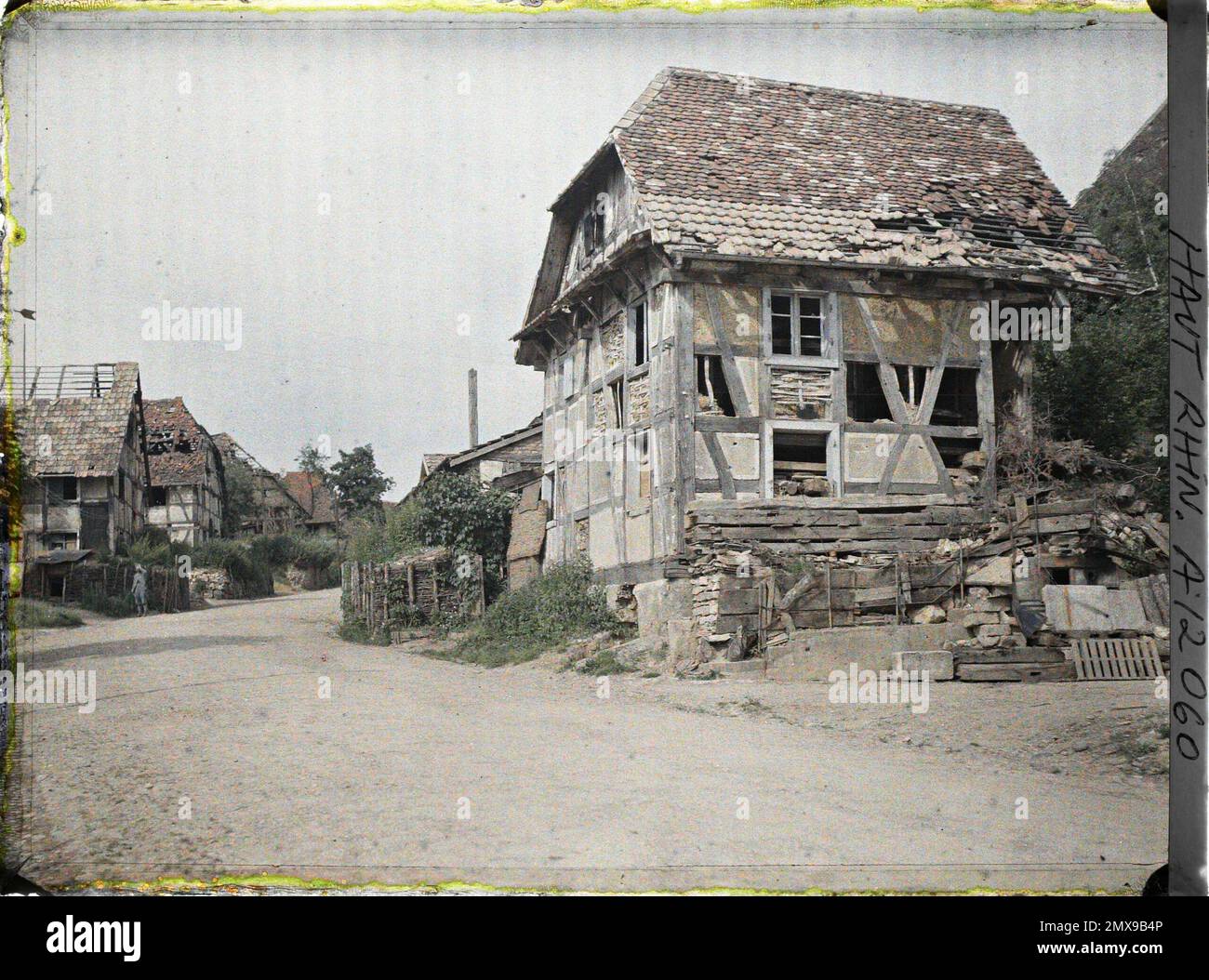 Largitzen, Skin Rhin, Elsass, Frankreich Largitzen , 1917 - Elsass - Paul Castelnau (fotografischer Teil der Armeen) - (Juni) Stockfoto