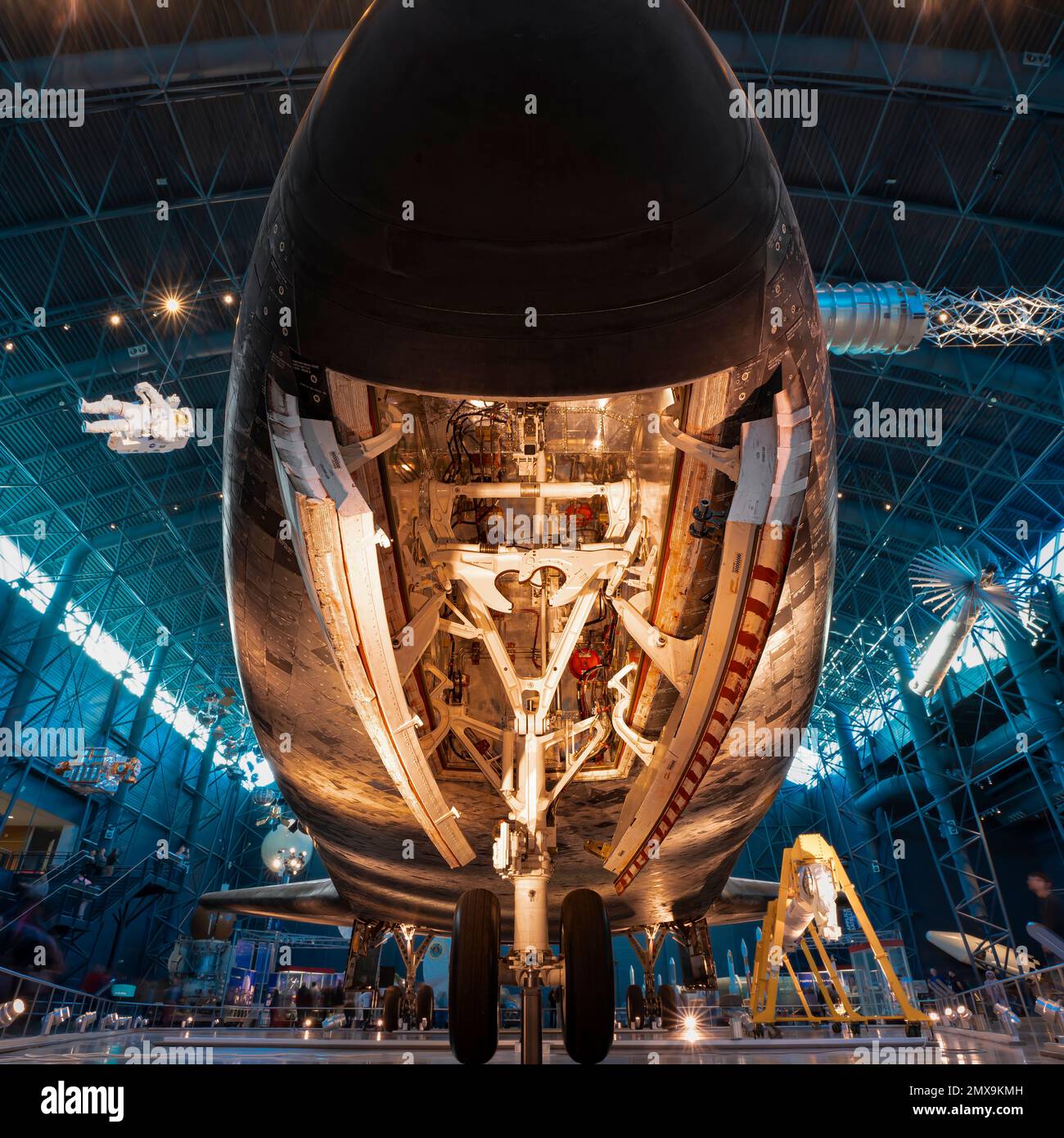 Space Shuttle „Discovery“ im Steven F. Udvar-Hazy Center des Smithsonian National Air and Space Museum, Chantilly, Virginia, USA Stockfoto