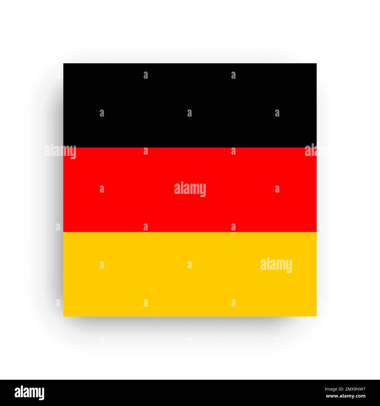 Quadratische Vektorflagge Deutschlands Stock Vektor