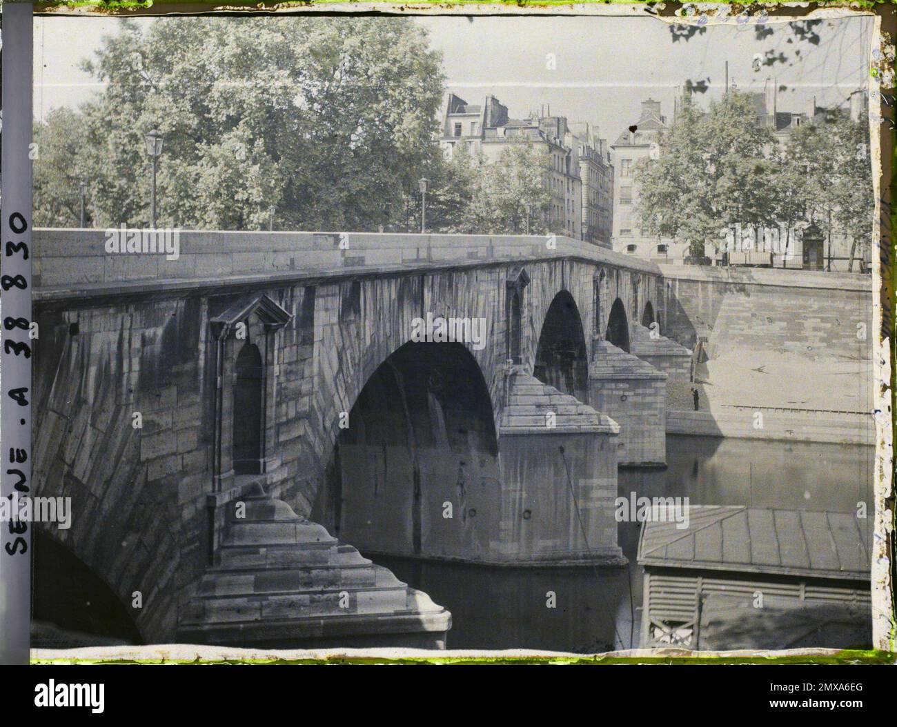 Paris (4. Arr.), Frankreich Le Pont Marie vom Quai d'Anjou, Stockfoto