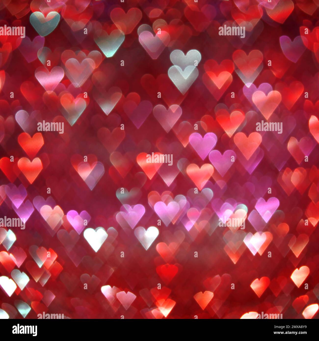 Leuchtend rot und rosa Herzen abstrakt Hintergrund Stockfoto