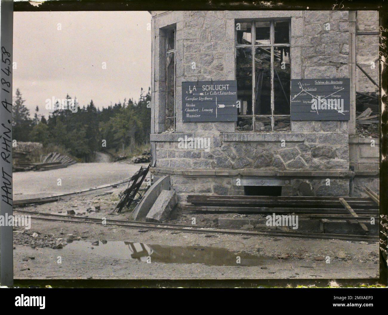 La Gorge, Skin-rhin, Elsass, Frankreich , 1919 - Elsace - Fernand Cuville - (Herbst) Stockfoto