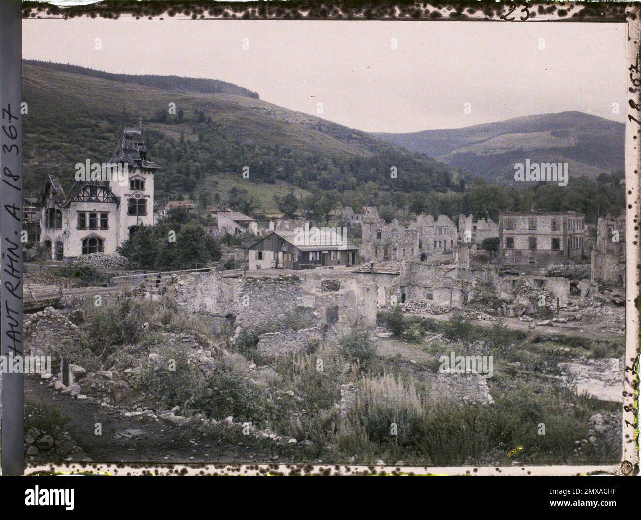 Metzeral, Skin-rhin, Asseas, frances , 1919 - Elsace - Fernand Cuville - (Herbst) Stockfoto