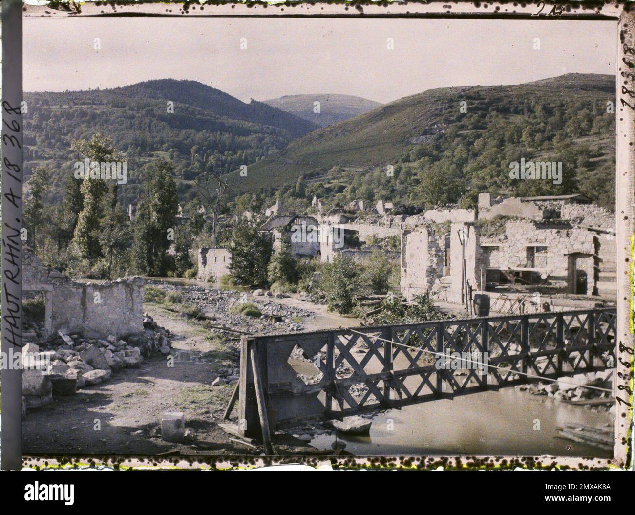 Metzeral, Skin-rhin, Asseas, frances , 1919 - Elsace - Fernand Cuville - (Herbst) Stockfoto