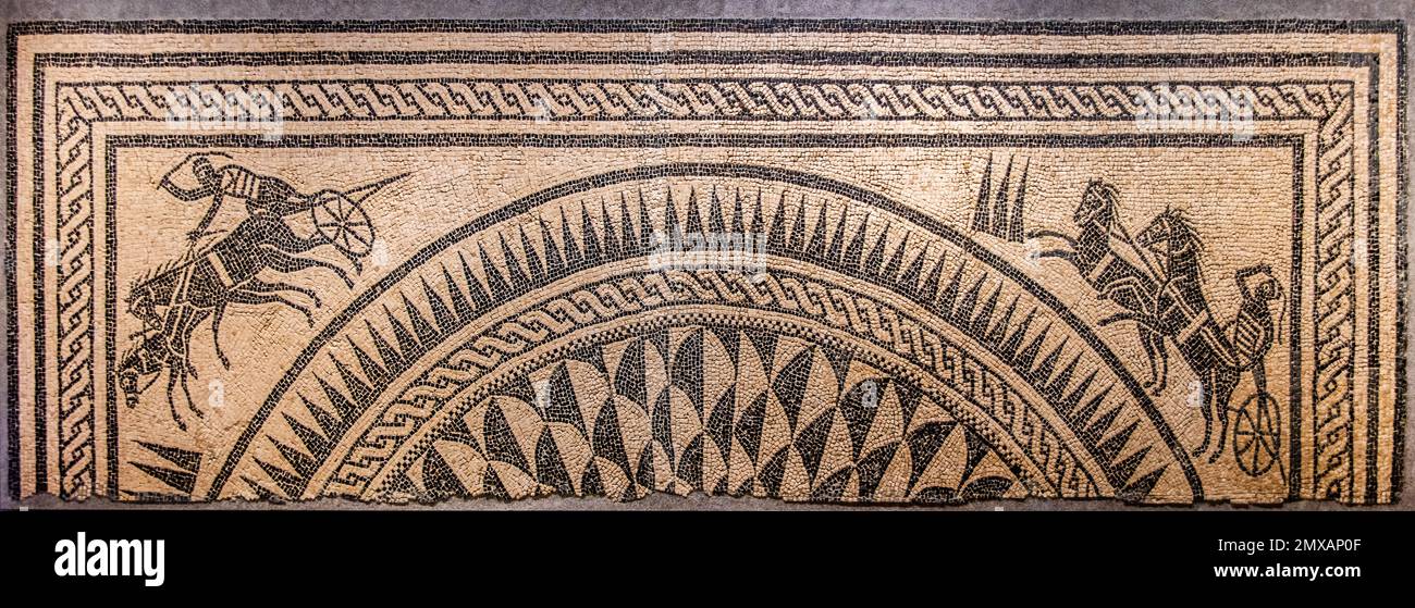 Römisches Mosaik, Archäologisches Nationalmuseum aus dem 2. Jahrhundert v. Chr., Taranto, Apulien, Taranto, Apulien, Italien Stockfoto