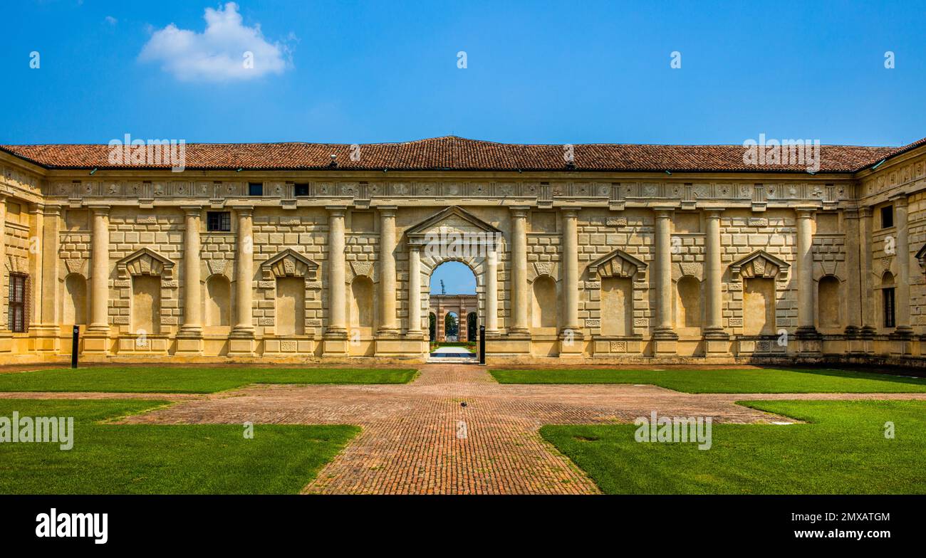 Manneristische Architektur, Palazzo Te, Vergnügungspalast, Mantua, Lombardei, Italien, Mantua, Lombardei, Italien Stockfoto