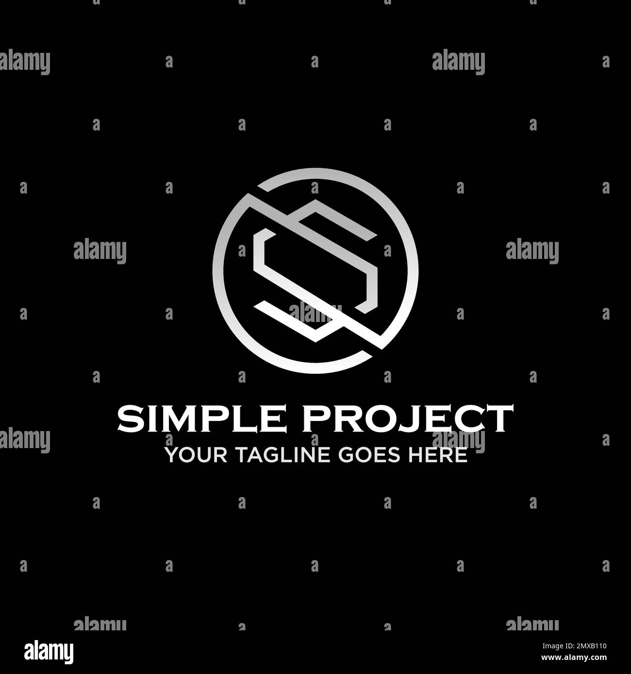 Buchstaben- oder Wort-S-Schriftart in Linie Sechseck- und Kreis-Flip-Bild Grafiksymbol Logo-Design Abstraktes Konzept Vektormaterial bezogen auf Initialen oder Monogramme Stock Vektor