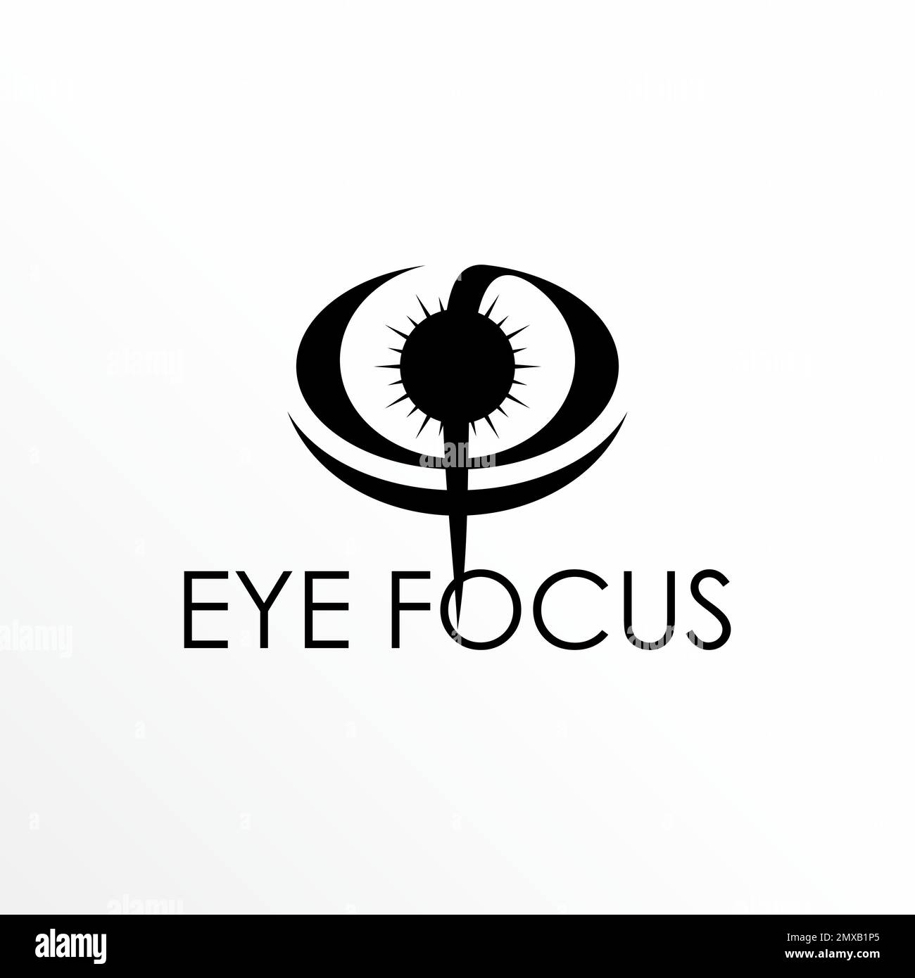 Einzigartiges Auge in Ellipse wie phi Bild Grafiksymbol Logo Design abstraktes Konzept Vektormaterial. Kann als Symbol für Fokus oder Gesundheit verwendet werden. Stock Vektor